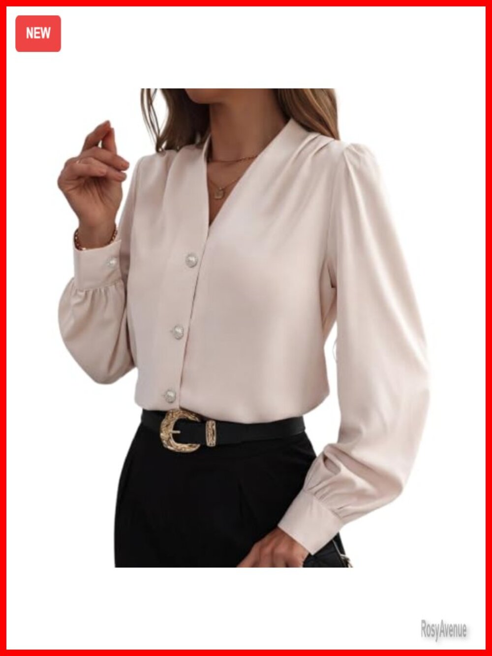 Women's Button Down Shirt Long Sleeve Business Casual Blouse